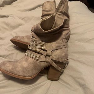 High heel booties